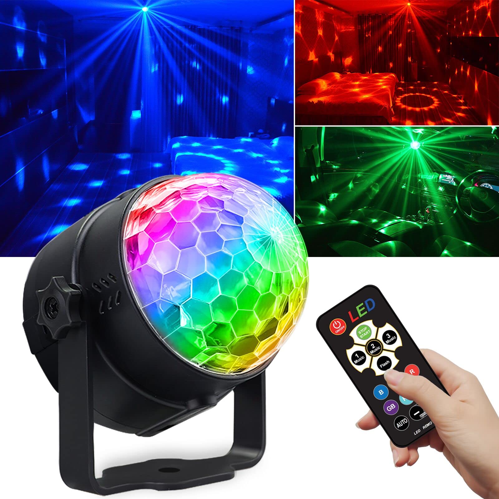 Luz LED RGB Tipo Discoteca - USB