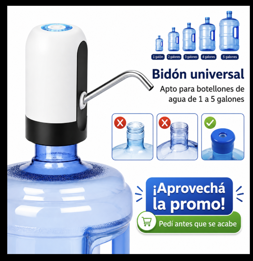 Dispensador de Agua / El&eacute;ctrico USB - SUPER PRACTICO DE USAR!!! 